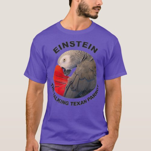 Logo of Einstein the Talking Texan Parrot T_Shirt