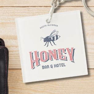 Logo of Honey Bar and Hotel Keychain