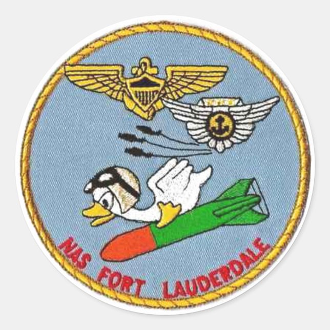 Logo of NAS Fort Lauderdale Classic Round Sticker (Front)