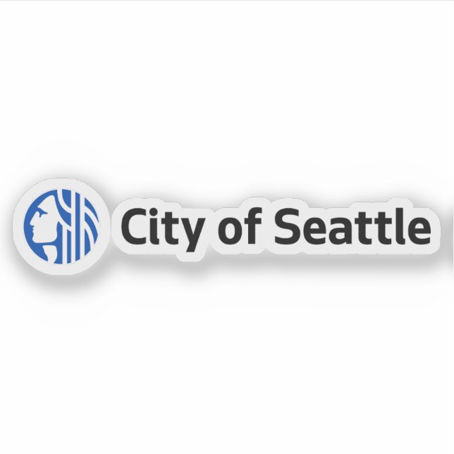 Logo of Seattle, Washington, USA Sticker (Front)