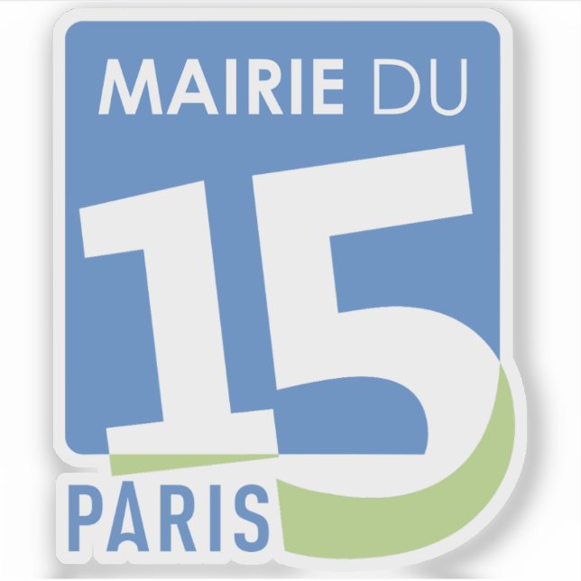Logo of the 15th arrondissement of Paris, France Sticker (Front)