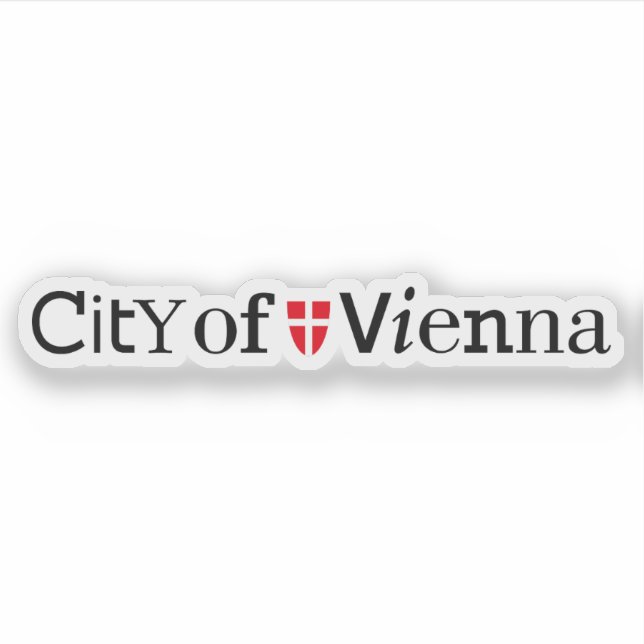 Logo of Vienna (Wien), Austria v2, Austria Sticker (Front)