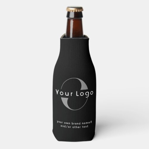 Logo on Black  White Text Company Business B Bott Bottle Cooler