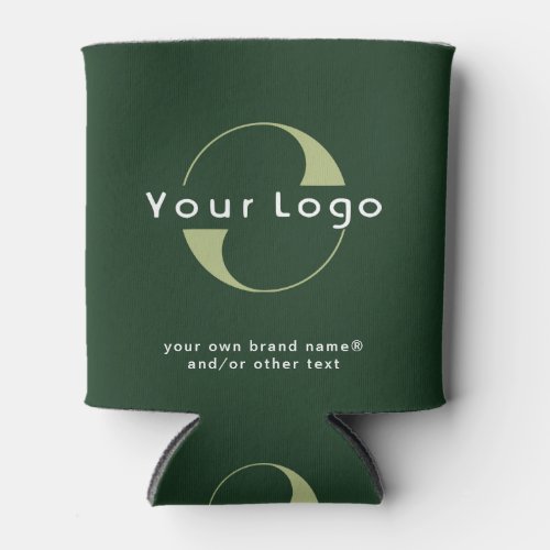 Logo on Dark Green  White Text Company Business C Can Cooler