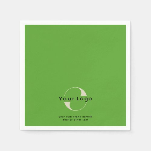 Logo on Green  Black Text Company Business Paper  Napkins