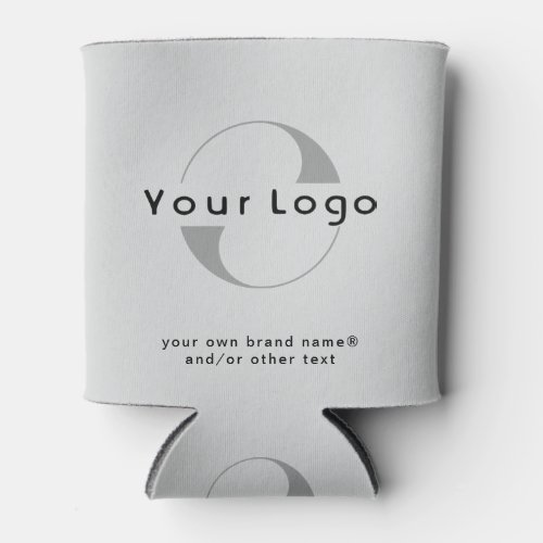 Logo on Light Gray  Black Text Company Business C Can Cooler