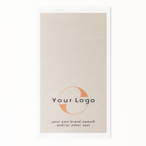 Logo on Light Tan  Black Text Company Business Pa Paper Guest Towels