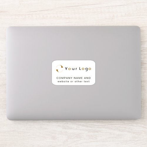 Logo on Off white rectangle Laptop Business Vinyl Sticker