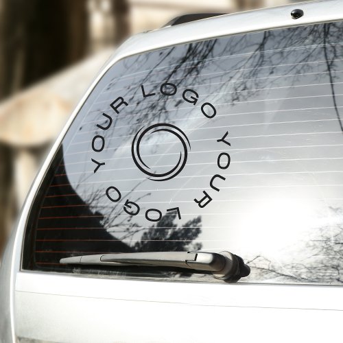Logo on Vinyl circle Business Bumper Car Window Sticker