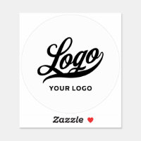 Logo on Vinyl circle Business Company Clear Laptop Sticker