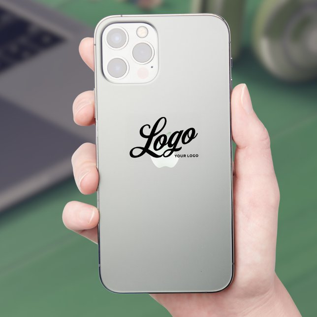 Logo on Vinyl rectangle Company Business Phone Sticker (Creator Uploaded)