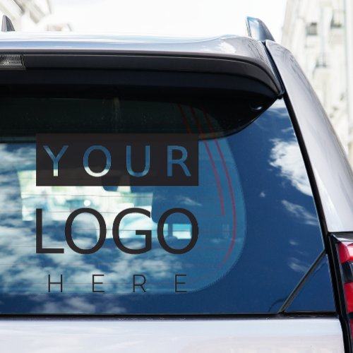 Logo on Vinyl square Business Car Window Bumper Sticker
