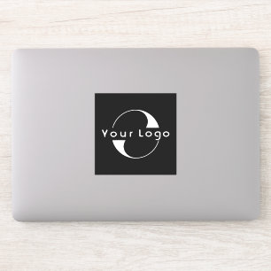 Logo on Vinyl square Business Company Laptop Black Sticker