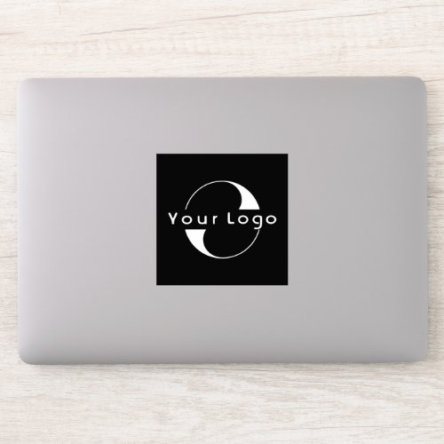 Logo on Vinyl square Business Company Laptop Black Sticker