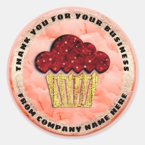 Logo Online Bakery Thank Sweet Cake Candy Classic Round Sticker