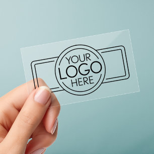 Logo Only on Clear Business Cards
