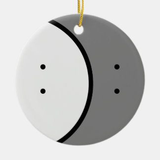 Logo only with text on back ceramic ornament