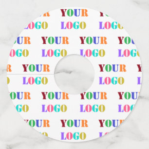 Logo or Photo and QR Code Wine Glass Tag Template