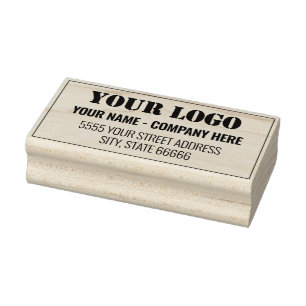 Logo or Photo Name Address Rubber Stamp Template