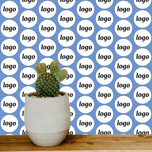 Logo Pattern Business Blue Wallpaper
