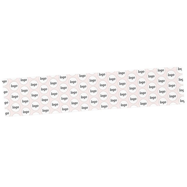 Logo Pattern Business Branding Blush Pink Short Table Runner (Simple logo pattern business promotional blush pink table runner)