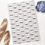 Logo Pattern Business Promotional Blush Pink Kitchen Towel<br><div class="desc">Simple logo pattern design to foster brand loyalty and promote your small business.  Replace the logo with your own and change the background color in the Design Tool to customize.  Use them yourself or in your business or give them to staff,  employees,  customers and clients.</div>