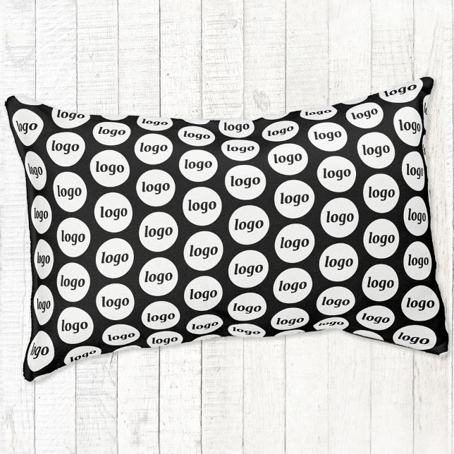 Logo Pattern Business Promotional Branding Black Pet Bed (Logo business branding pattern promotional pet bed)