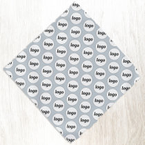 Logo Pattern Business Promotional Branding Blue Bandana