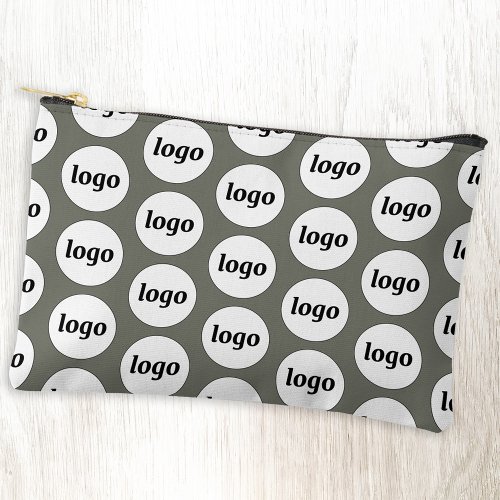 Logo Pattern Business Promotional Branding Green Accessory Pouch
