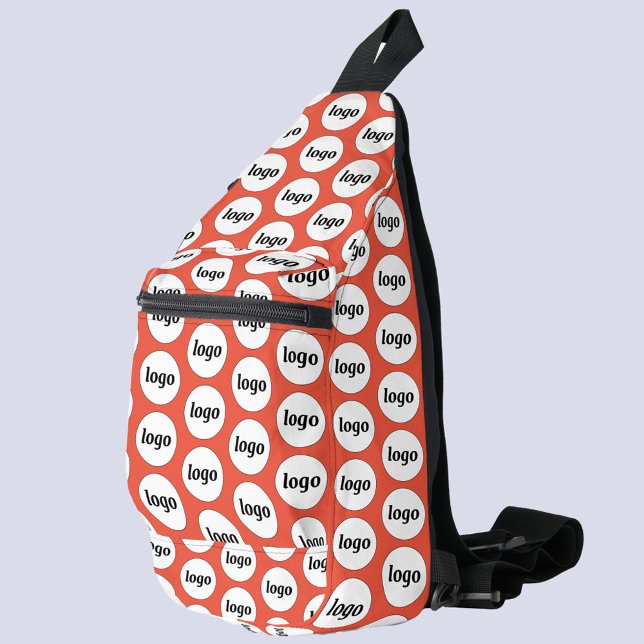 Logo Pattern Business Promotional Branding Orange Sling Bag (Logo pattern business branding promotional sling bag)