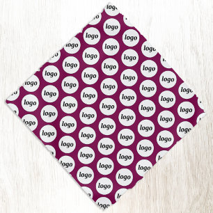 Logo Pattern Business Promotional Branding Pink Bandana