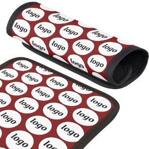 Logo Pattern Business Promotional Burgundy Red Luggage Handle Wrap