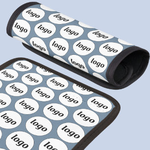 Logo Pattern Business Promotional Dusty Blue Luggage Handle Wrap