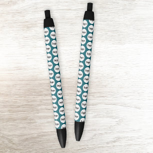 Logo Pattern Business Promotional Teal Green Pen