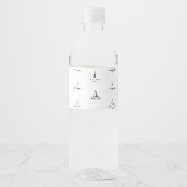 Logo Pattern Church Water Label (Front)