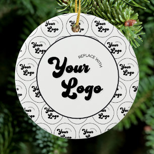 Logo Pattern Custom Business Corporate Company Ceramic Ornament