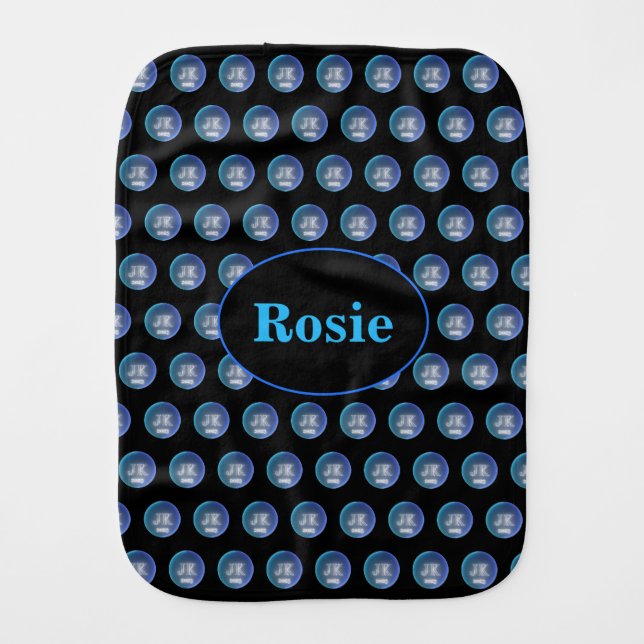 Logo Pattern Name Burp Cloth JK 2023 (Front)