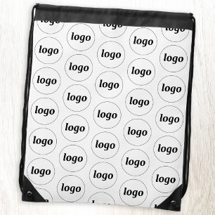 Logo Pattern Promotional Branding Business Drawstring Bag