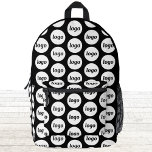 Logo Pattern Promotional Business Black Printed Backpack<br><div class="desc">Add your own logo to this design.  Minimalist and professional.  Great for a promotional product for your employees,  staff,  clients and customers. Ideal for trade shows,  travel,  corporate or sporting events and giveaways. For other versions,  see the collection.</div>