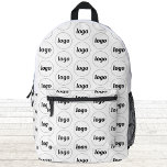 Logo Pattern Promotional Business Printed Backpack<br><div class="desc">Add your own logo to this design.  Minimalist and professional.  Great for a promotional product for your employees,  staff,  clients and customers. Ideal for trade shows,  travel,  corporate or sporting events and giveaways. For other versions,  see the collection.</div>