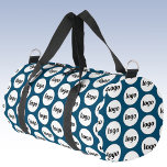 Logo Pattern Promotional Business Teal Green Duffle Bag<br><div class="desc">Add your own logo to this design.  Minimalist and professional.  Great for a promotional product for your employees,  staff,  clients and customers. Ideal for trade shows,  travel,  corporate or sporting events and giveaways. For other versions,  see the collection.</div>