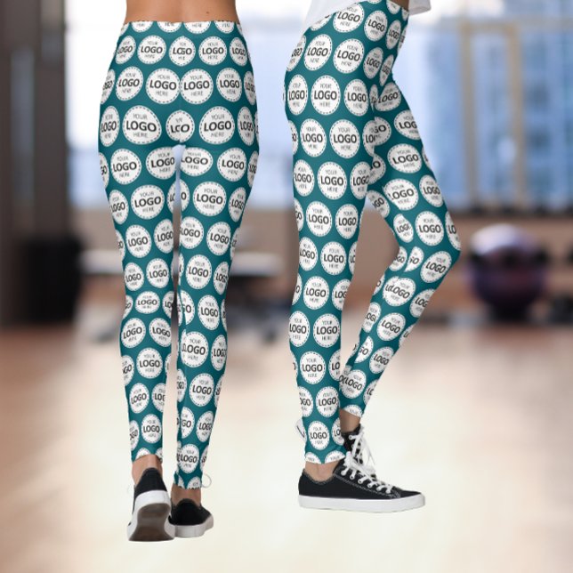 Logo Pattern Upload Teal Leggings (Creator Uploaded)
