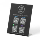 Logo Paypal Venmo CashApp Zelle QR Code Black