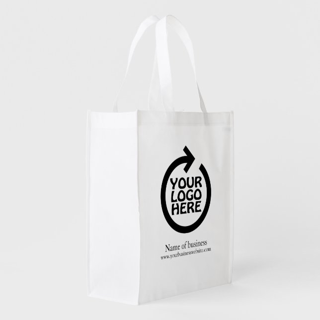 Logo Personalized Business Grocery Bag (Back Side)