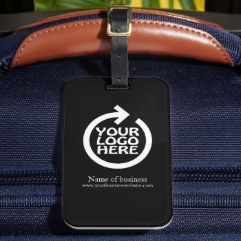 Logo Personalized Business Luggage Tag by Ricaso_Intros at Zazzle
