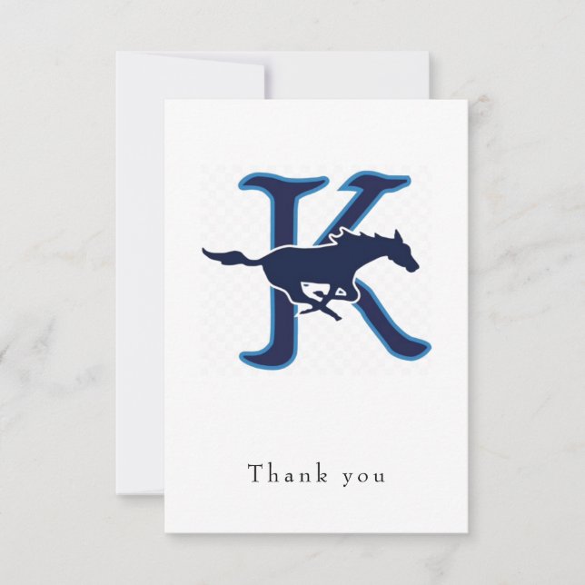 Logo Personalized Name  Thank You Card (Front)