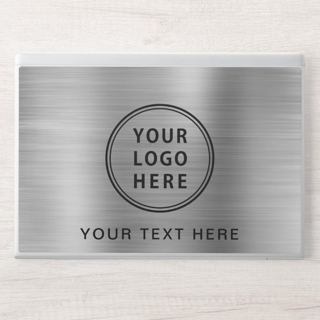 Logo Personalized Silver HP Laptop Skin