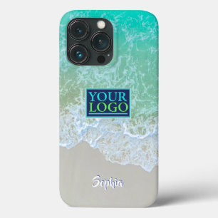 Logo, Photo, Art, Gentle Ocean Waves, Script Name iPhone 13 Pro Case
