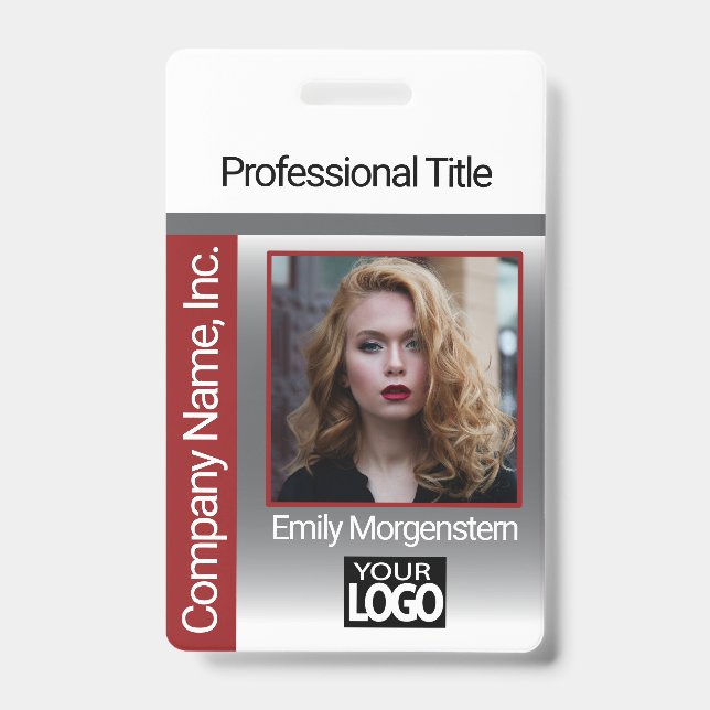 Logo Photo Badge - Dark Red (Front)