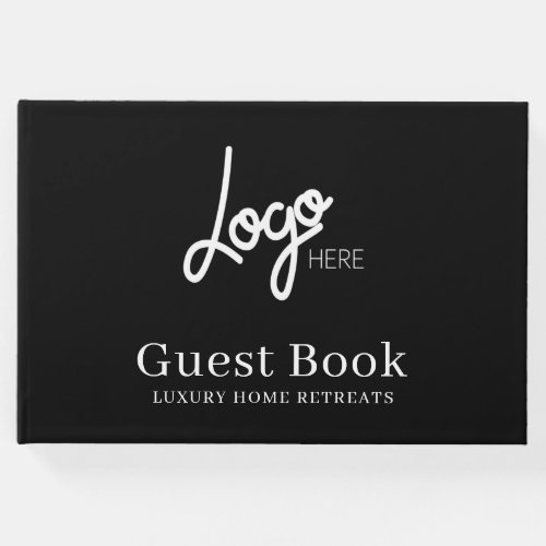 LogoPhoto Vacation Rental Guest Book  Black
